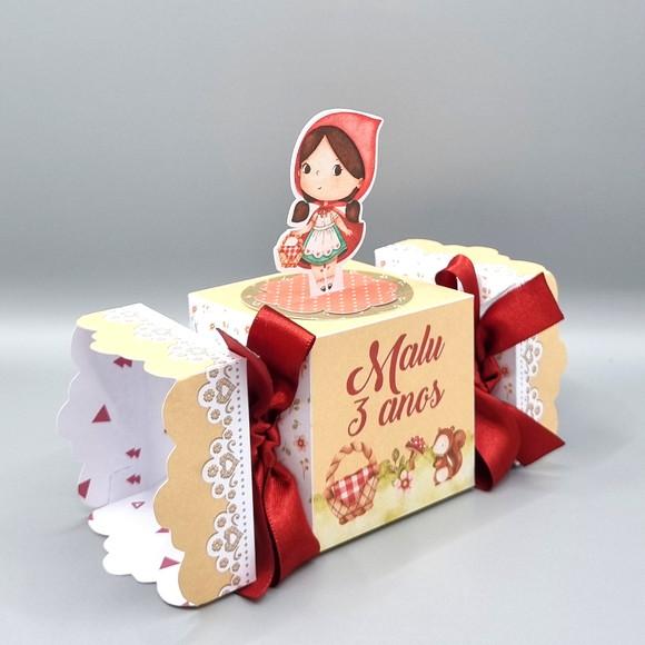 Kit Caixas Personalizadas 50 Pç Chapeuzinho Vermelho Aquarel