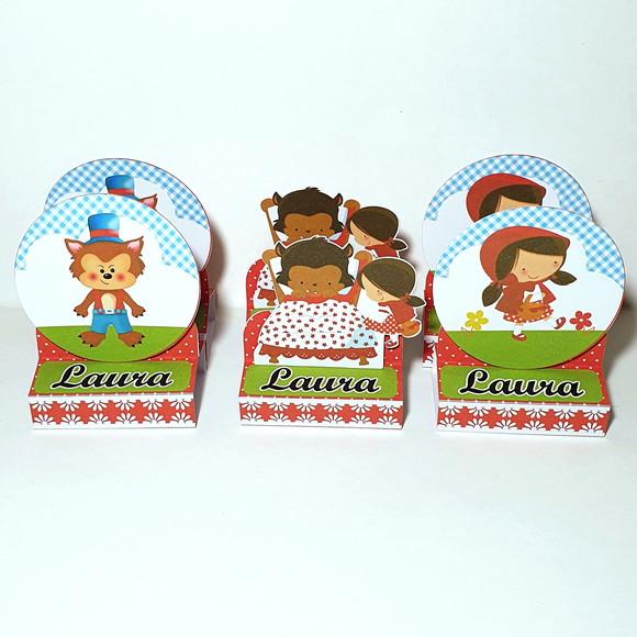 Kit com 20 Caixas Bis Duplo - Chapeuzinho Vermelho