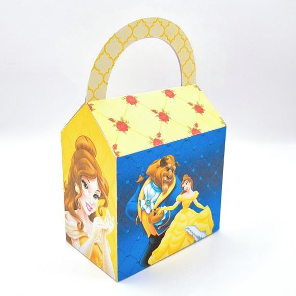 Kit de Caixas Personalizadas 20 Peças - a Bela e a Fera