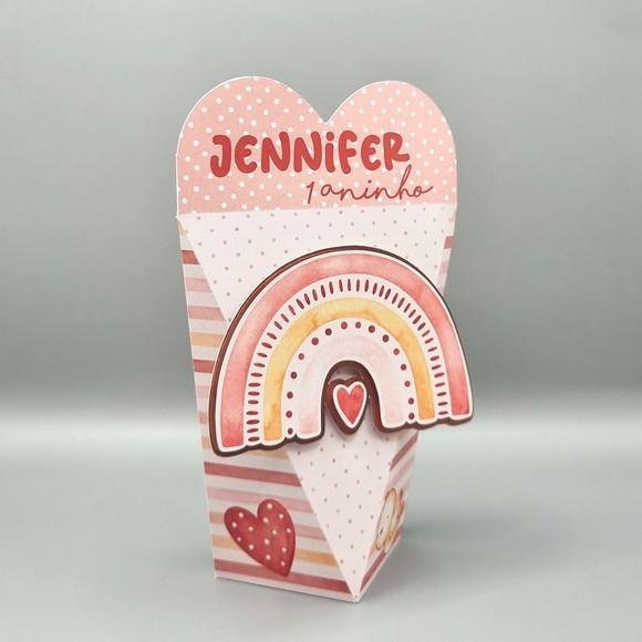 Kit de Caixas Personalizadas 20 Peças - Arco Íris Boho