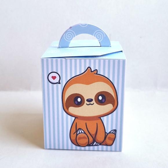 Kit de Caixas Personalizadas 20 Peças - Bicho Preguiça