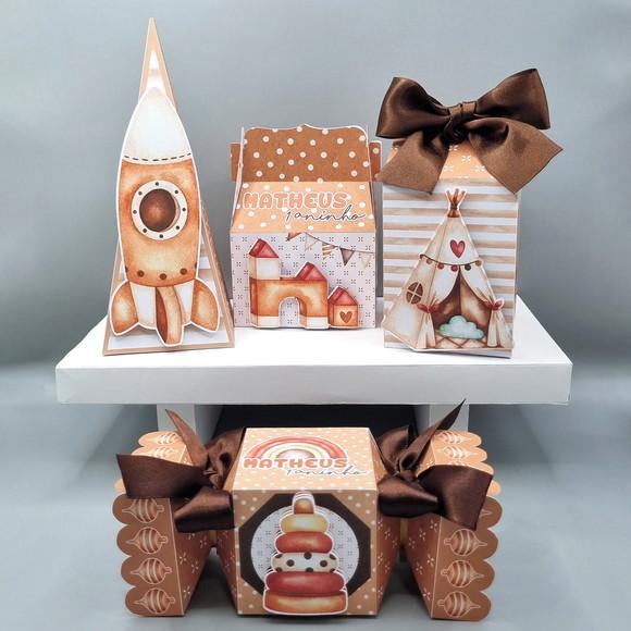Kit de Caixas Personalizadas 20 Peças - Brinquedos Lúdicos