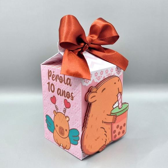 Kit de Caixas Personalizadas 20 Peças - Capivara Cute