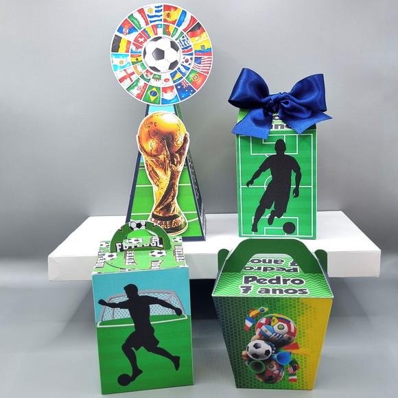 Kit de Caixas Personalizadas 20 Peças - Copa do Mundo