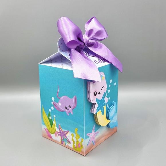 Kit de Caixas Personalizadas 20 Peças - Gato Sereia
