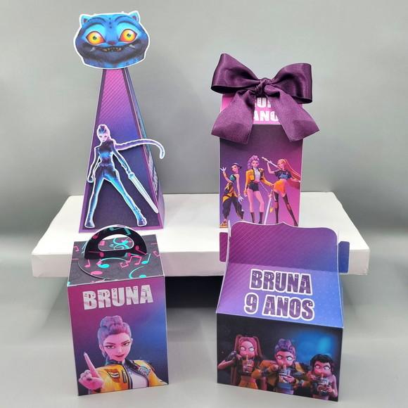 Kit de Caixas Personalizadas 20 Peças - Guerreiras do Kpop