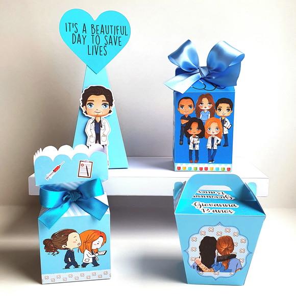 Kit de Caixas Personalizadas 20 Peças - Greys Anatomy