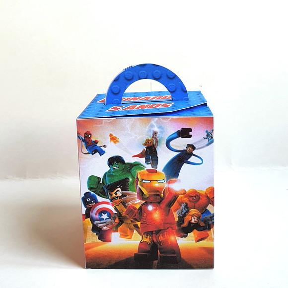 Kit de Caixas Personalizadas 20 Peças - Lego Vingadores