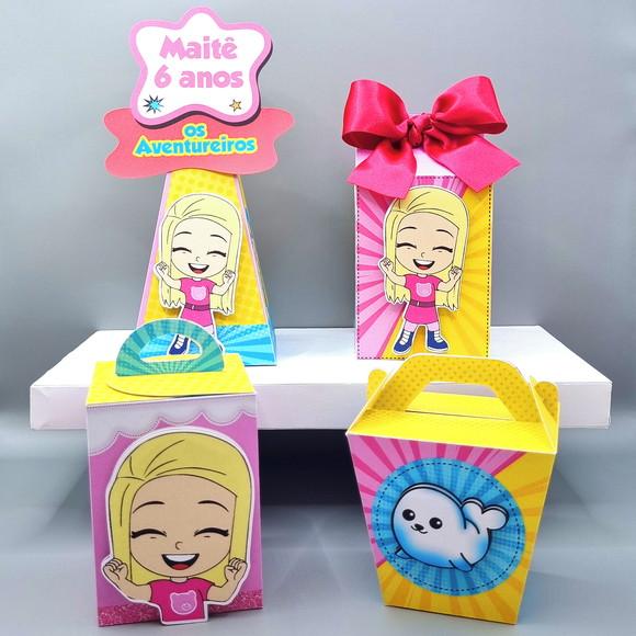 Kit de Caixas Personalizadas 20 Peças - Luccas Neto Rosa