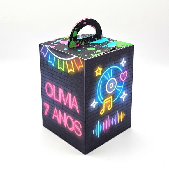 Kit de Caixas Personalizadas 20 Peças - Neon Party