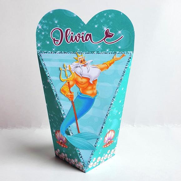 Kit de Caixas Personalizadas 20 Peças - Pequena Sereia