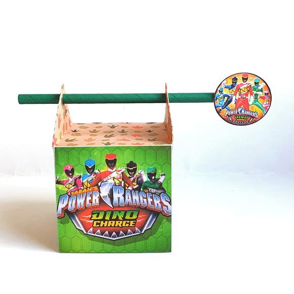 Kit de Caixas Personalizadas 20 Peças - Power Rangers Dino