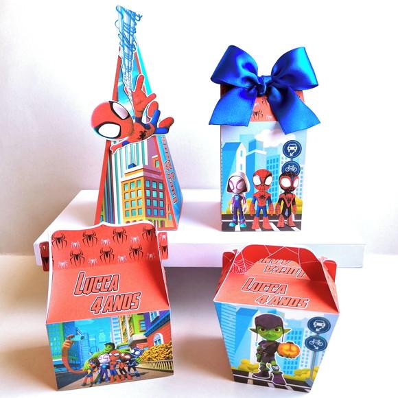 Kit de Caixas Personalizadas 20 Peças - Spidey