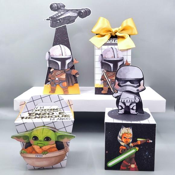 Kit de Caixas Personalizadas 20 Peças Star Wars Mandalorian