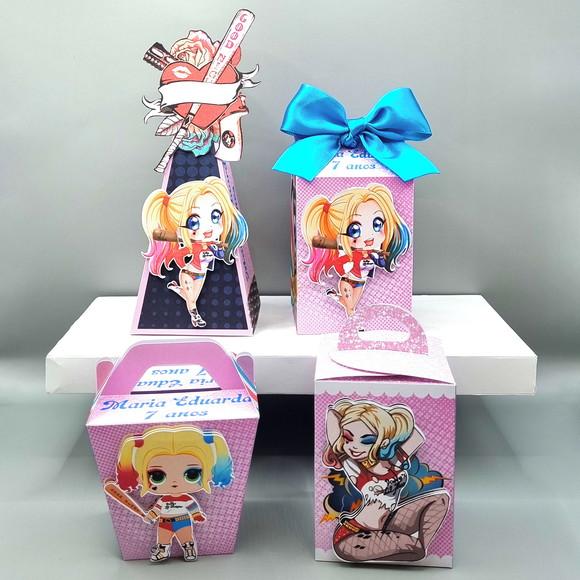 Kit de Caixas Personalizadas 30 Peças - Arlequina