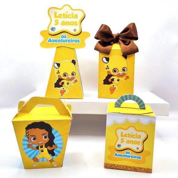 Kit de Caixas Personalizadas 30 Peças - Aventureira Amarela