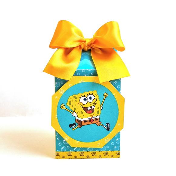 Kit de Caixas Personalizadas 30 Peças - Bob Esponja