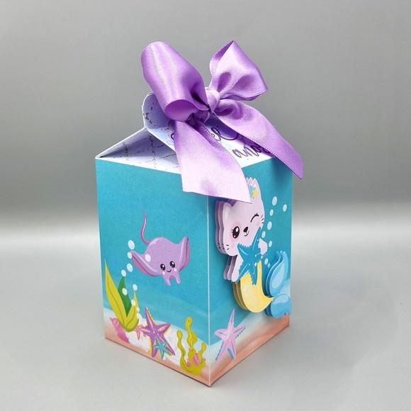 Kit de Caixas Personalizadas 30 Peças - Gato Sereia