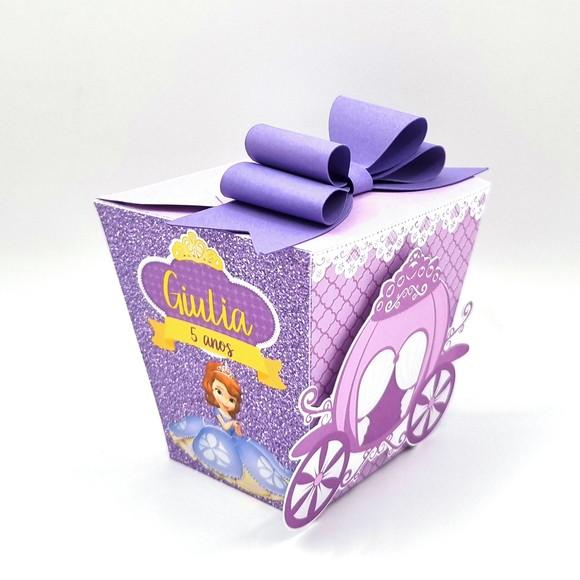Kit de Caixas Personalizadas 30 Peças - Princesa Sofia