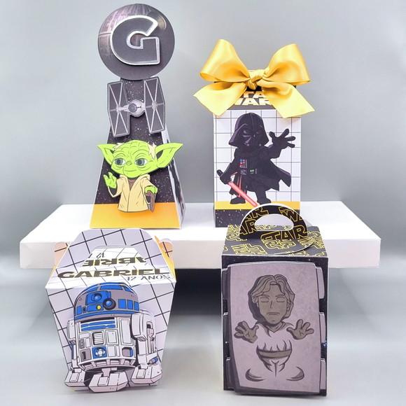 Kit de Caixas Personalizadas 30 Peças - Star Wars