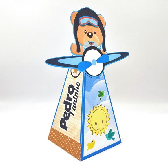 Kit de Caixas Personalizadas 30 Peças - Urso Aviador