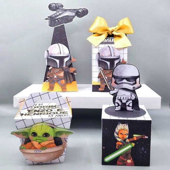 Kit de Caixas Personalizadas 30 Peças Star Wars Mandalorian