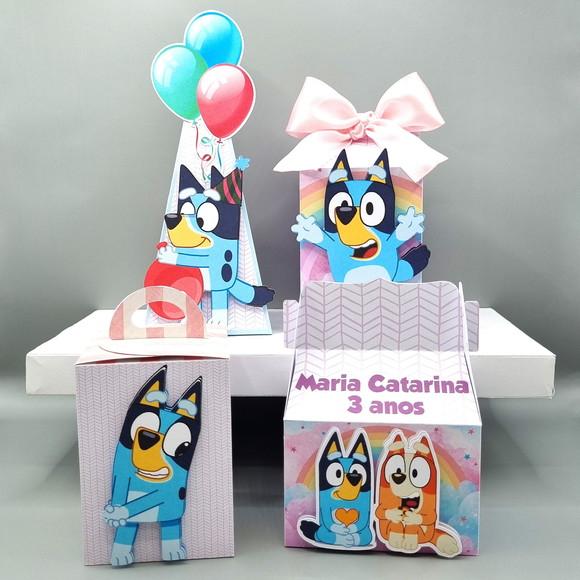 Kit de Caixas Personalizadas 50 Peças - Bluey