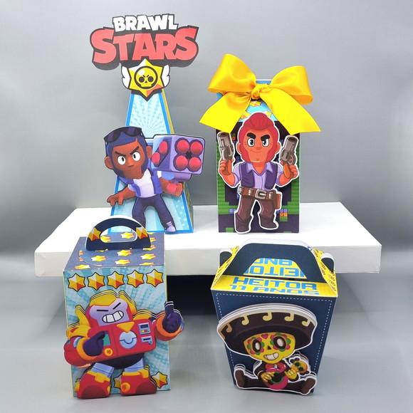 Kit de Caixas Personalizadas 50 Peças - Brawl Stars