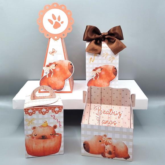 Kit de Caixas Personalizadas 50 Peças - Capivara Modelo 1