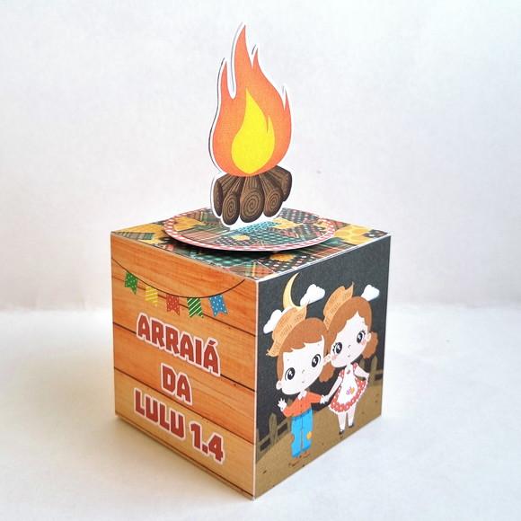 Kit de Caixas Personalizadas 50 Peças - Festa Junina Menina