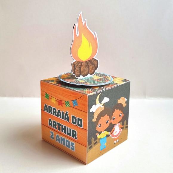 Kit de Caixas Personalizadas 50 Peças - Festa Junina Menino
