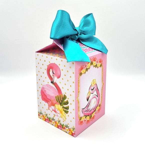 Kit de Caixas Personalizadas 50 Peças - Flamingos
