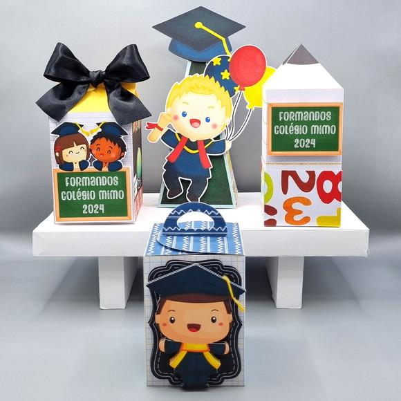 Kit de Caixas Personalizadas 50 Peças - Formatura Abc