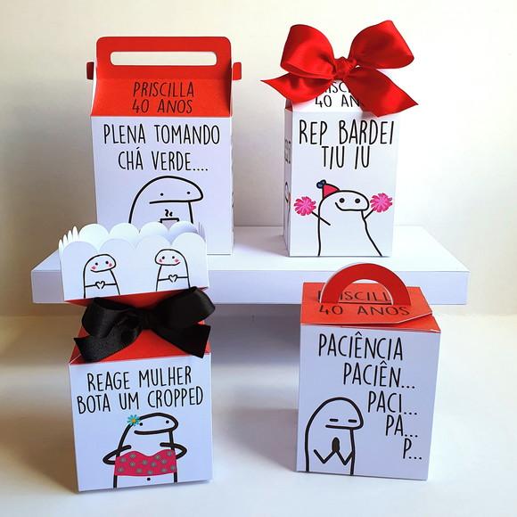 Kit de Caixas Personalizadas 50 Peças - Flork Bentô Florky