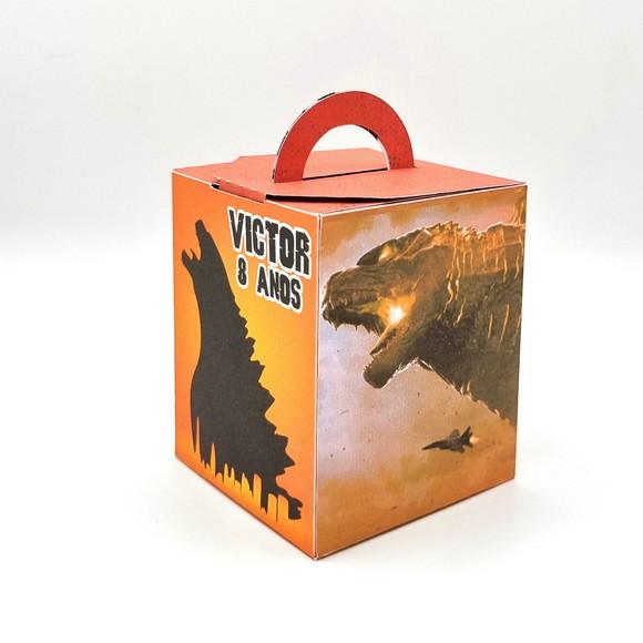 Kit de Caixas Personalizadas 50 Peças - Godzilla Laranja