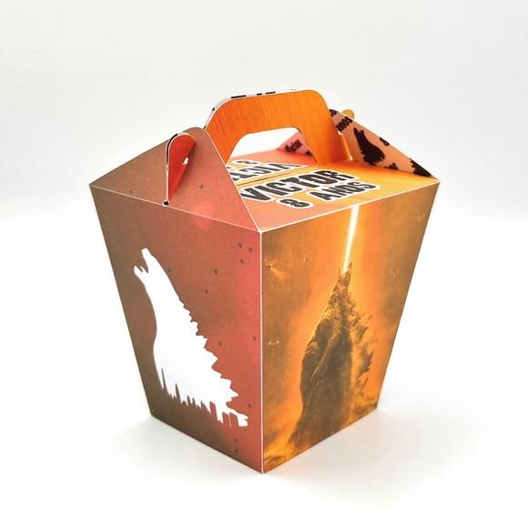 Kit de Caixas Personalizadas 50 Peças - Godzilla Laranja