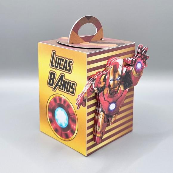 Kit de Caixas Personalizadas 50 Peças - Homem de Ferro