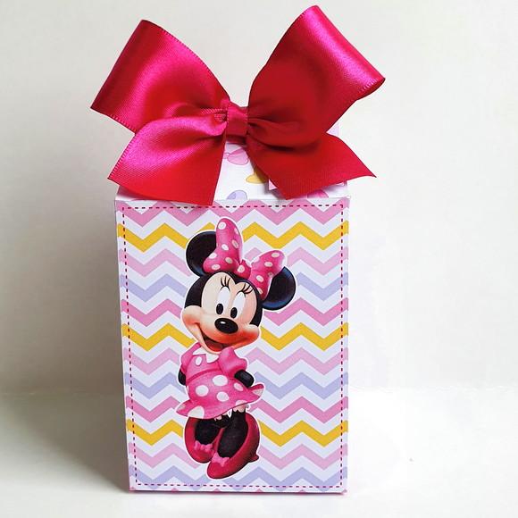 Kit de Caixas Personalizadas 50 Peças - Minnie Rosa