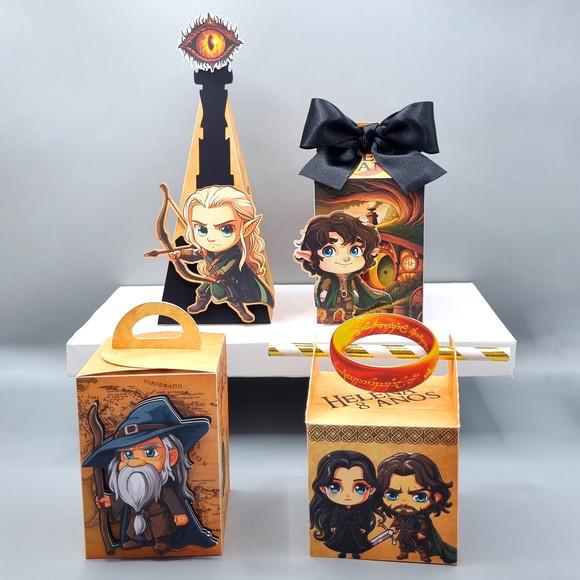 Kit de Caixas Personalizadas 50 Peças - o Senhor dos Anéis