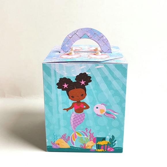 Kit de Caixas Personalizadas 50 Peças - Sereia Negra