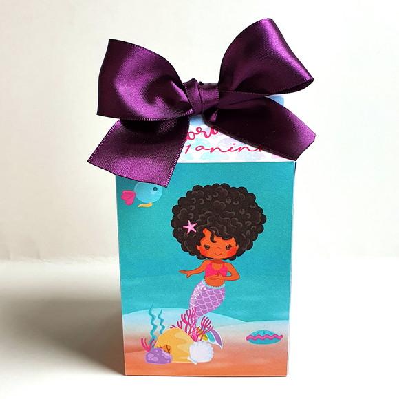 Kit de Caixas Personalizadas 50 Peças - Sereia Negra