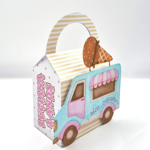 Kit de Caixas Personalizadas 50 Peças - Sorveteria