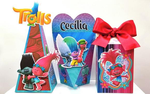 Kit de Caixas Personalizadas 50 Peças - Trolls