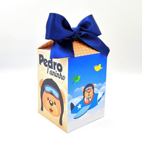 Kit de Caixas Personalizadas 50 Peças - Urso Aviador