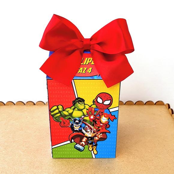 Kit de Caixas Personalizadas 50 Peças - Vingadores Cute