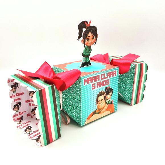 Kit de Caixas Personalizadas 50 Peças - Wifi Ralph Vanelope