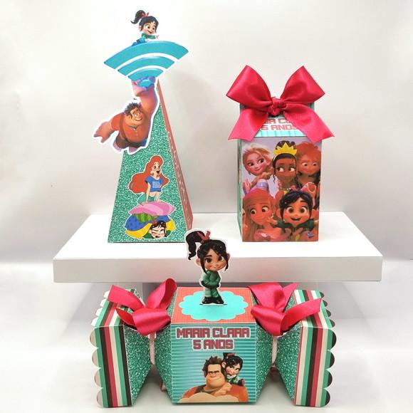 Kit de Caixas Personalizadas 50 Peças - Wifi Ralph Vanelope