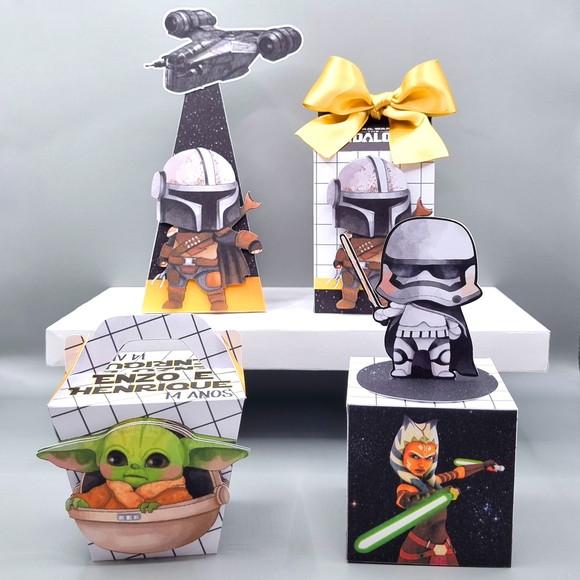 Kit de Caixas Personalizadas 50 Peças Star Wars Mandalorian
