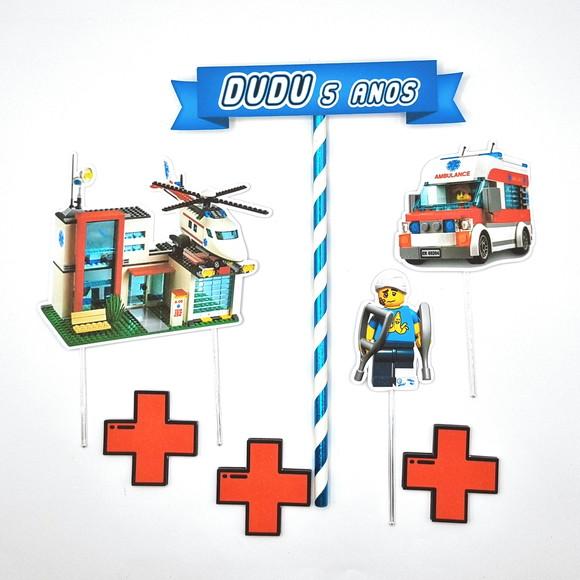 Kit Festa em Casa P - Lego Hospital