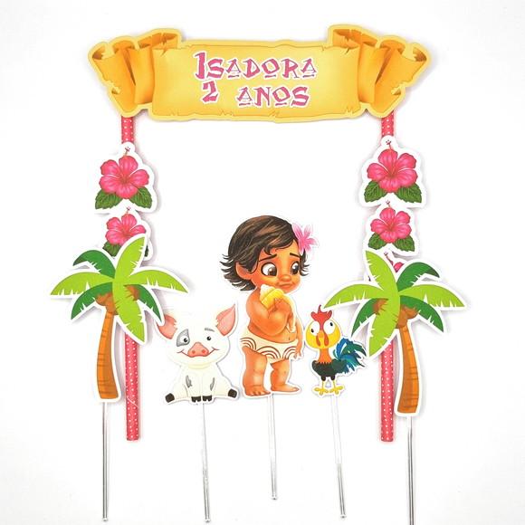 Kit Festa em Casa P - Moana Baby